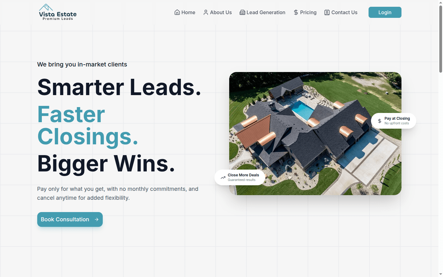 Vista Estate website